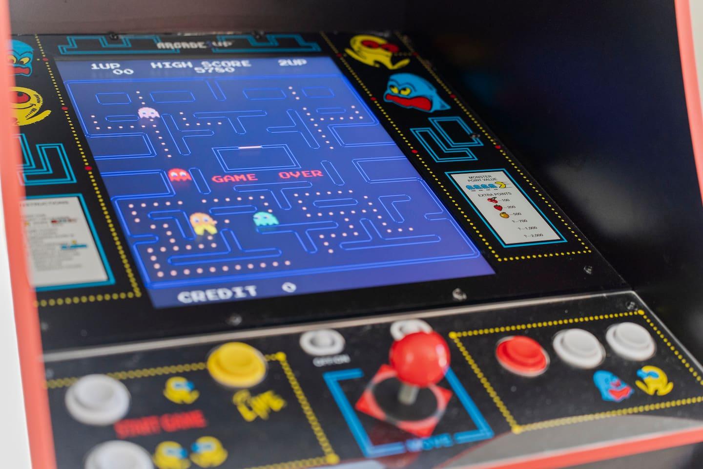 Bunk room with arcade game — kids love it